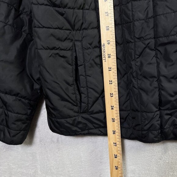 Eddie Bauer Quilted Jacket Women's Large Black Full Zip Winter Coat READ - Picture 7 of 16